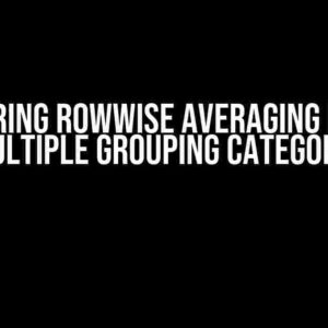 Mastering Rowwise Averaging in Dlyr with Multiple Grouping Categories in R