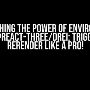 Unleashing the Power of Environment from @react-three/drei: Triggering a Rerender like a Pro!